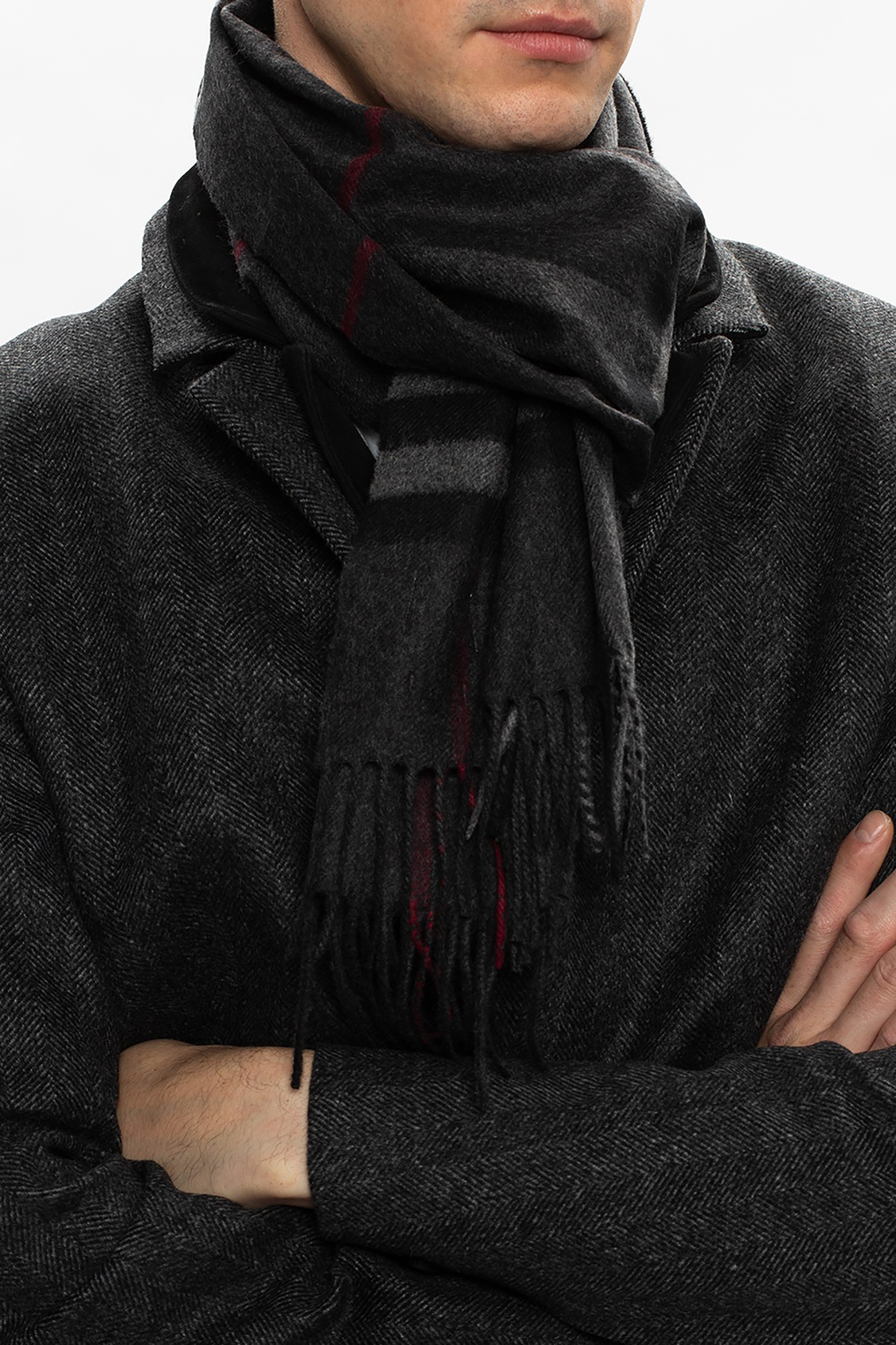 Burberry hotsell scarf charcoal